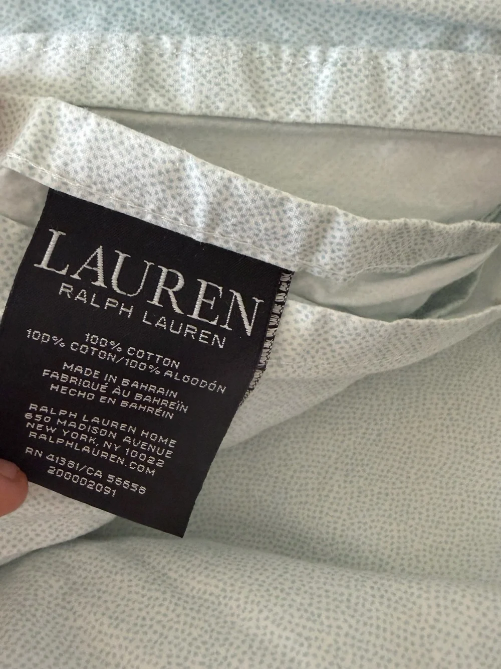 Lauren Ralph Lauren Twin Sheets white & mint green